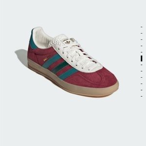Adidas Gazelle Indoor Shoes Burgundy Color Size 6